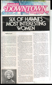 Six of Hawaii Most Interesting Women \ Honolulu Downtown